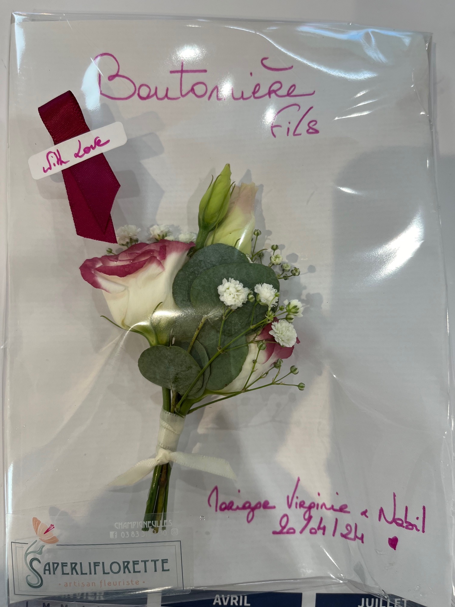 Boutonnière fils